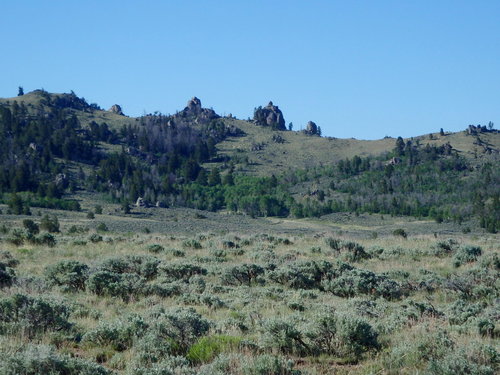 GDMBR: Looking south at a natural Rock Castle.